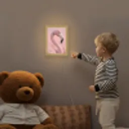 Flamingo - Portret - Roze Light Box met kabel (Kinderlampje) klein -sfeer4a_kind