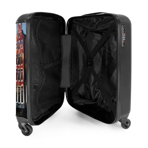 Olieverf - Architectuur - Amsterdam - Stad NBS - Handbagage koffer - Kinderen Unisex middel -binnenkant