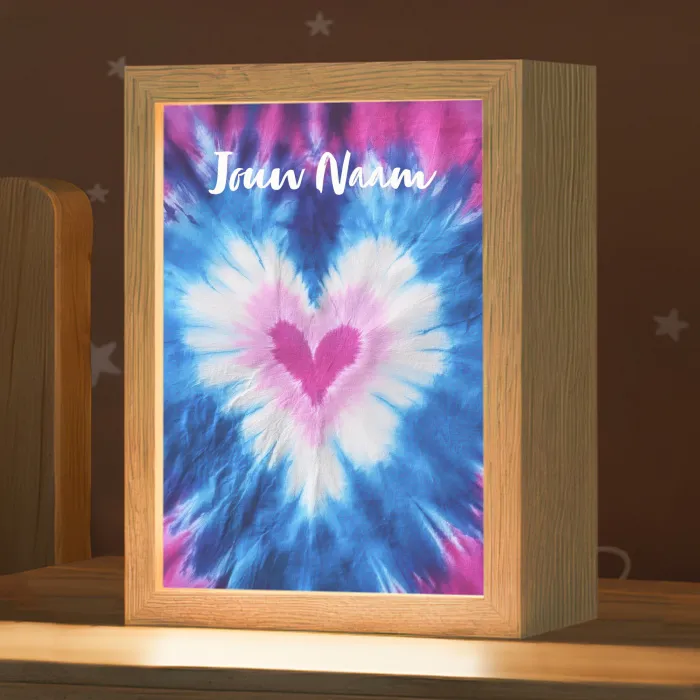 Hartje - Blauw - Tie Dye Light Box met kabel (Kinderlampje) klein -zzz_3d_website