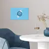 Smiley - Blauw - Bliksem poster papier klein -sfeer3