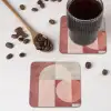 Figuren - Abstract - Roze onderzetter kurk middel -sfeer2