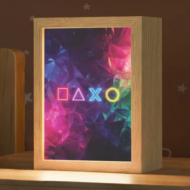 Nachtlampje - Playstation - Kleurrijk - Abstract - Neon