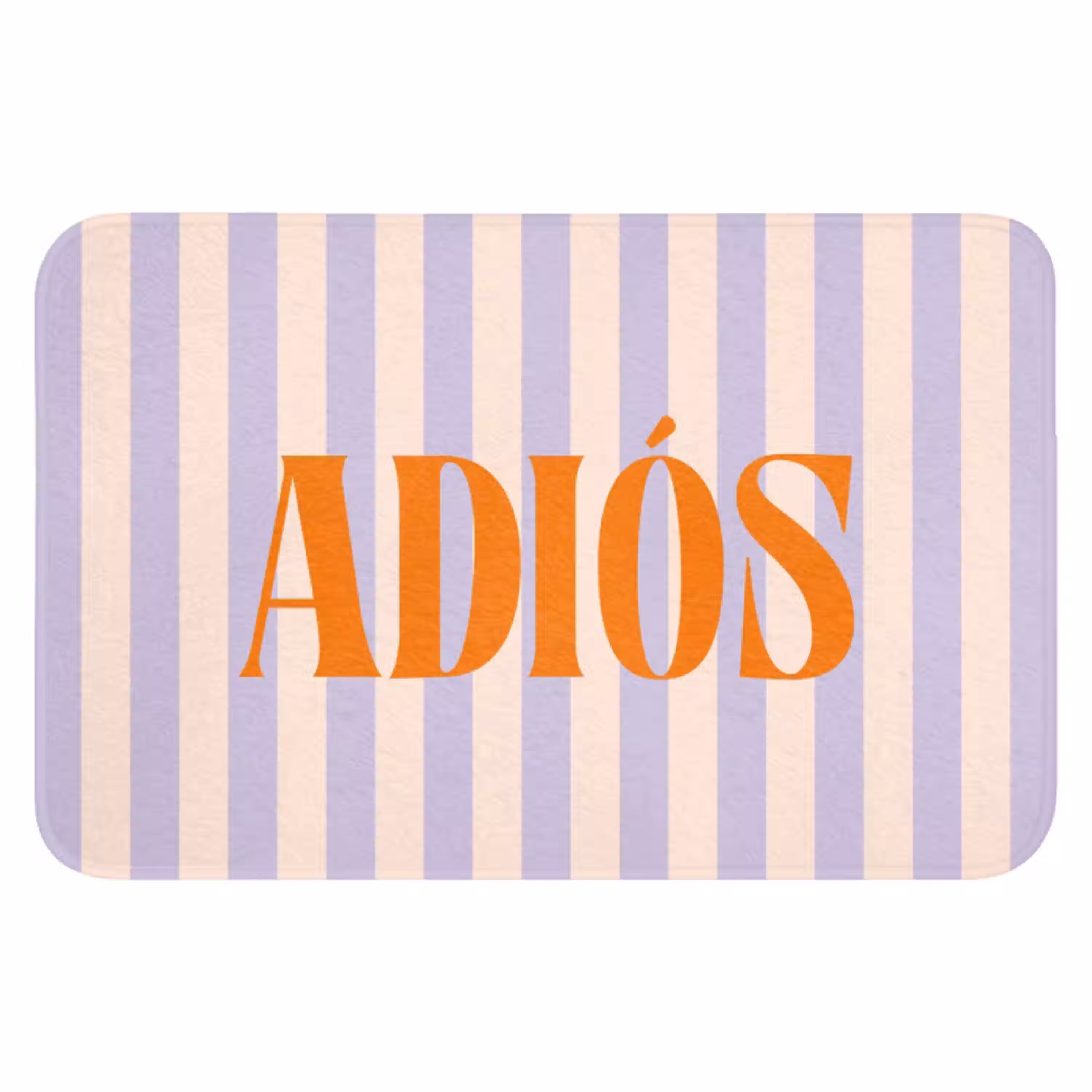 Lila - Oranje - Strepen - Adiós WCmat klein -3d