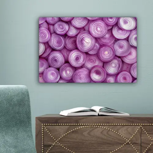 Paars - Uien - Close up canvas 2cm klein -sfeer4