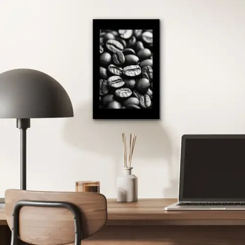 Koffiebonen - Zwart - Vintage aluminium wit klein -sfeer5