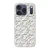 Structuur - Rots - Wit Telefoonhoesje iPhone 17 Pro klein 878 -3d