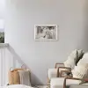 Paard - Wit - Winter - Sneeuw - Doorkijk - Dieren Tuinposter op houten frame 2 cm dik klein -sfeer1