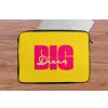 Dream big - Geel - Roze laptophoes neopreen klein -tafel
