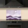 Golven - Heuvels - Abstract - Paars keuken achterwand spatscherm klein -sfeer1