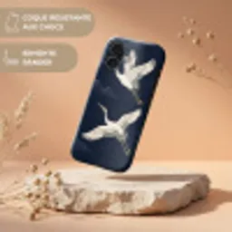 Kraanvogels - Nachthemel - Blauw Toughcase MagSafe Apple iPhone 17 klein -USP_RandenV_FR