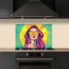 Zonnebril - Vrouw - Zonnig - Geel keuken achterwand spatscherm klein -sfeer1
