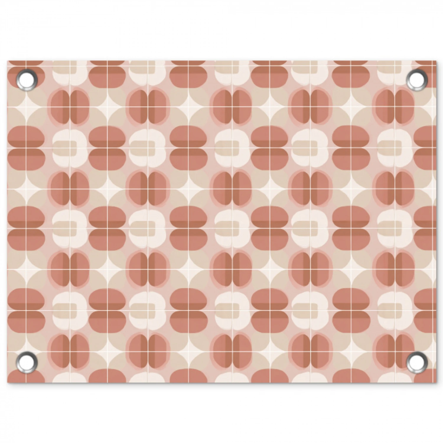 Retro - Klassiek - Roze tuinposter los doek klein 239 -3d