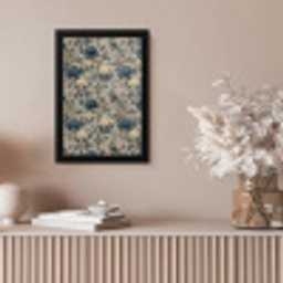 Pauw - Bloemen - Blauw fotolijst zwart zonder passe partout klein 224 -sfeer5