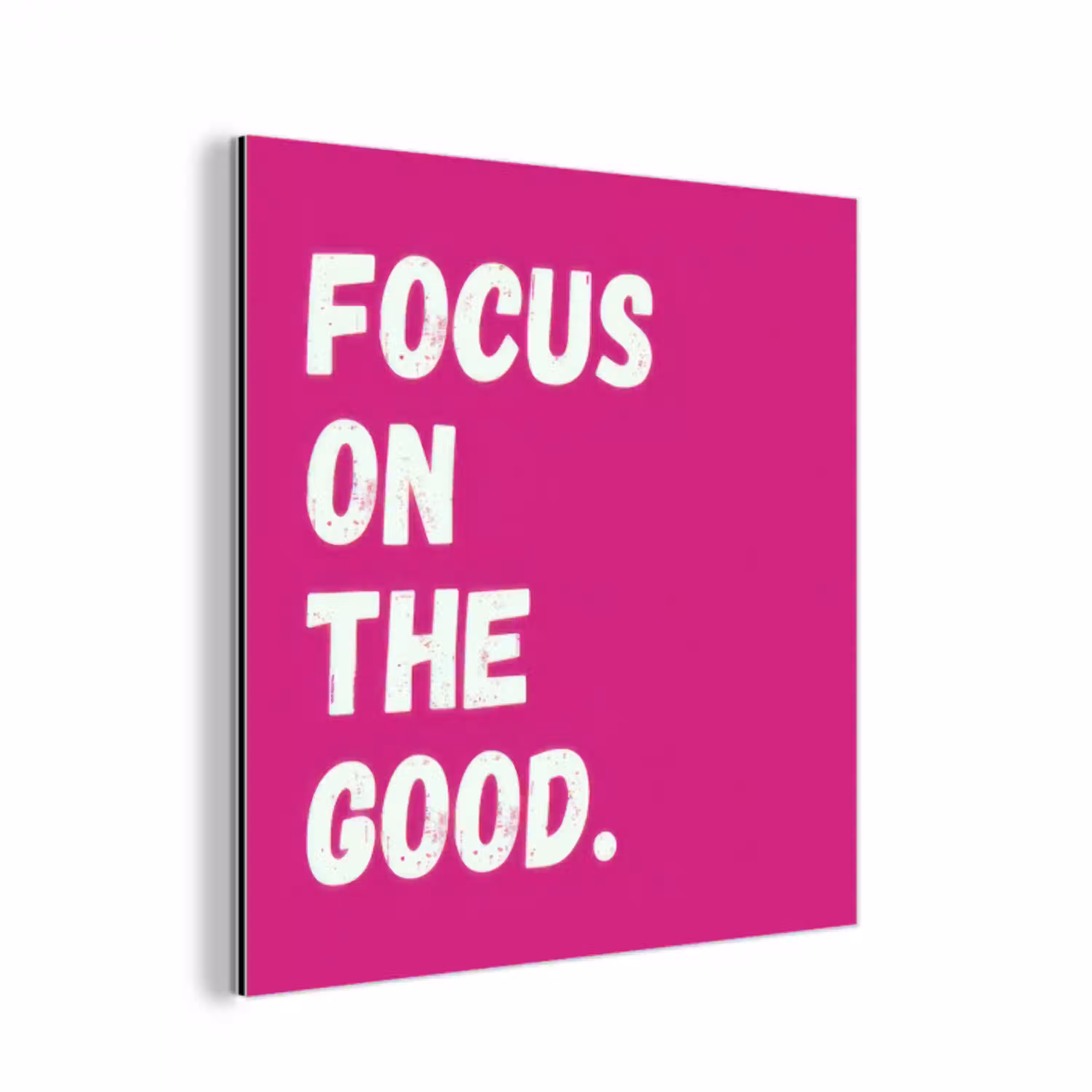 Focus on the good - Roze - Simple aluminium wit klein -3d