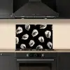 Oesters - Zwart - Vissen - Goud keuken achterwand spatscherm klein -sfeer1