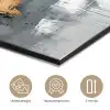Kunst - Grijs - Goud - Abstract aluminium wit klein -closeup_NL