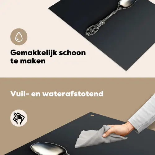 Lepel - Zilver - Metaal Inductie beschemer met haakjes klein -ky-schoon-nl
