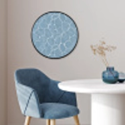 Organisch - Patroon - Blauw Fotolijst rond zonder passe partout klein 856 -sfeer2