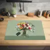 Bloemen - Vaas - Kaartje Inductie beschermer vinyl 3mm klein -sfeer5