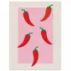 Pepers - Rood - Illustratie poster papier klein -3d