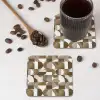 Abstract - Retro - Bruin onderzetter kurk middel 366 -sfeer2