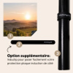 Wijngaard - Zonsondergang - Landschap Inductie beschermer vinyl 3mm middel -zzzzzzz-induclip_FR
