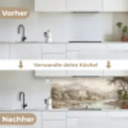 Landhuis - Rivier - Vee keuken achterwand 2 middel -voor-na_DE
