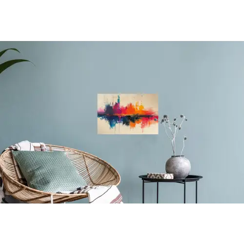 Watercolor - Kunst - Modern Muursticker klein -plant