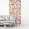 Beige - Vormen - Rood - Patroon fotobehang vinyl groot 64 -woonkamer