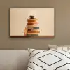 Boeken - Toren - Koffie - Beige canvas 2cm klein -sfeer3