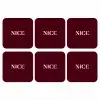 Nice - Bordeaux - Roze onderzetter kurk middel -3d