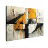 Geel - Abstract - Modern - Vormen canvas 2cm klein -z3d
