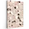Licht - Roze - Terrazzo - Stenen Tuinposter op houten frame 2 cm dik middel -3d
