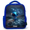 Blauw buitenaards wezentje onder sterrenhemel Kinderrugzak - Blauw middel -3d
