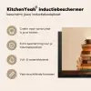 Boeken - Toren - Koffie - Beige Inductie beschermer vinyl 3mm middel -sfeer2