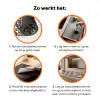 Floraal - Ornament - Blauw Inductie beschermer vinyl 3mm klein 276 -zzzzzzz-td-werking