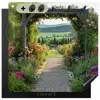 Doorkijk - Landschap - Natuur - Tuinboog - Bloemen Inductie beschemer met haakjes middel -3d