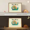 Slak - Regenboogschild - Groen Light Box met batterij (Wandlamp kind) middel -sfeer3_kind