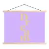 Dream - Paars - Typografisch textielposter latten blank klein -3d