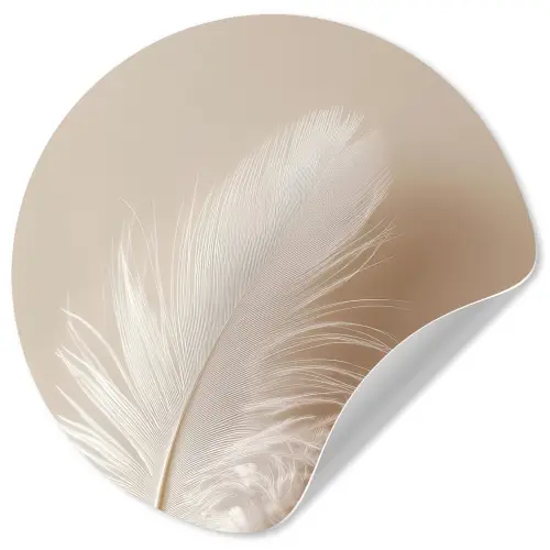 Veer - Minimalistisch - Roze Wandcirkel behangsticker klein -3d