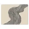 Golvend - Lijnen - Abstract - Silhouet muismat rubber klein -3d