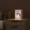Meisje - Eenhoorn - Glitter Light Box met kabel (Kinderlampje) klein -sfeer1_kind