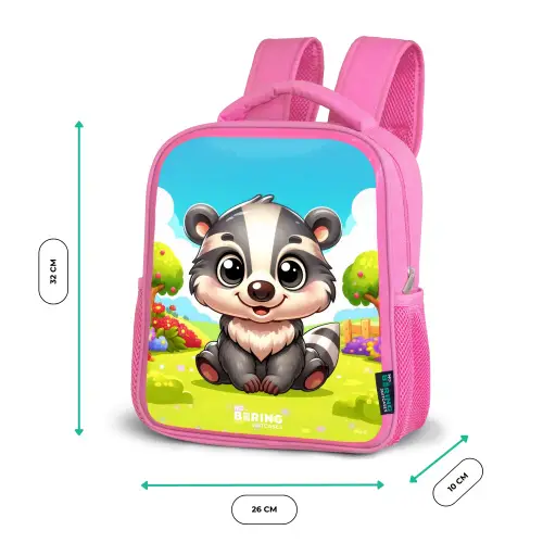 Willy Wipstaart Kinderrugzak - Roze middel -productfoto_formaten