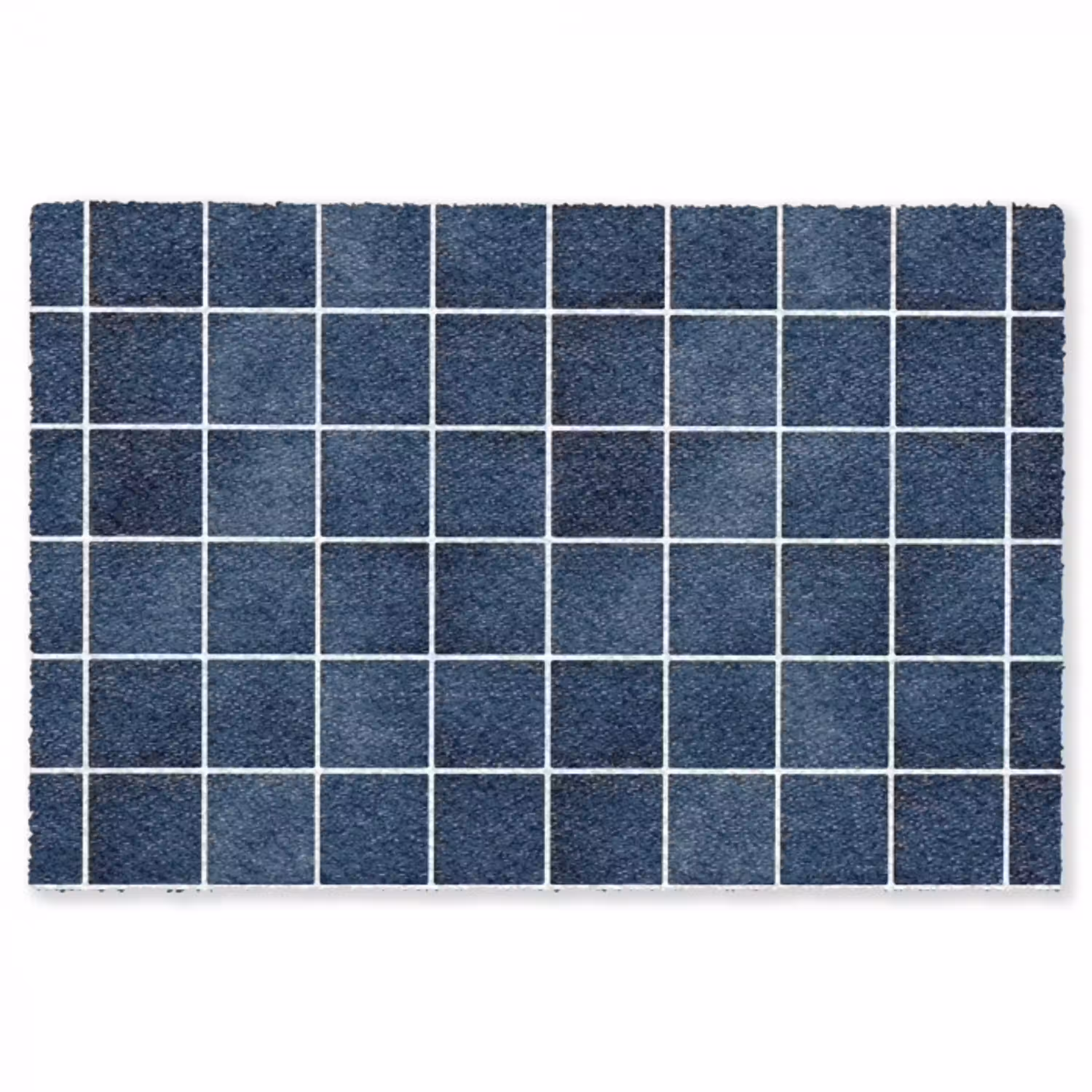 Tegel - Modern - Blauw Vloerkleed Rechthoek klein 1091 -3d