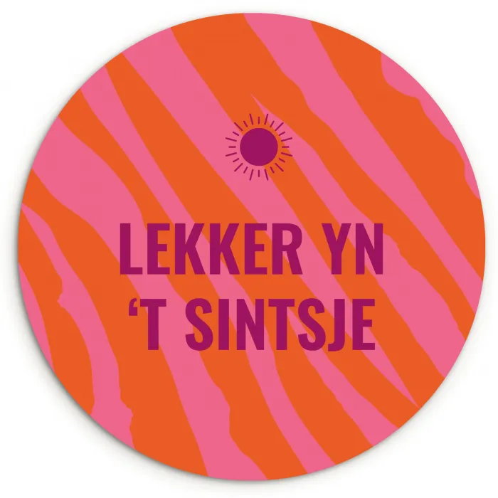 Quote - Zomer - Roze Wandcirkel plexiglas klein -3d