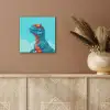 T-Rex - Blauw - Wolken - Zonnebril aluminium wit klein -sfeer4