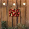 Aardbei - Fruit - Rood tuinposter los doek klein -sfeer1