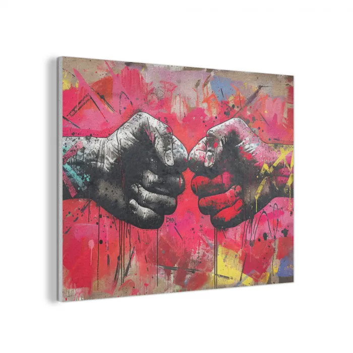 Street art - Handen - Graffiti - Kunst - Banksy PET vilt klein -3d