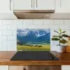 Alpen - Weide - Bergen - Koeien keuken achterwand spatscherm klein -sfeer2