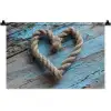 Hart - Touw - Hout - Rustiek Wandkleed katoen klein -zz3d